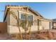 Landscaped front yard of a single story house at 21641 N Daniel Dr, Maricopa, AZ 85138