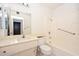 Clean bathroom with a shower-tub combo, vanity with sink, and updated fixtures at 10802 W Cameo Dr, Sun City, AZ 85351