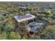 Overhead view of luxurious backyard showcasing a pool, hot tub, and putting green at 8167 E Sand Flower Dr, Scottsdale, AZ 85266