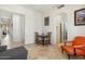 Bright dining area features neutral tile floor, modern furnishings, and is open to living spaces at 8167 E Sand Flower Dr, Scottsdale, AZ 85266