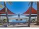 Large resort-style pool with shade structures and mountain views at 17983 E Vista Desierto --, Rio Verde, AZ 85263