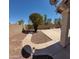 Backyard patio with gravel, walkway, and a tree at 2605 N 133Rd Ave, Goodyear, AZ 85395