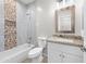 Bathroom with granite countertop vanity and stone tile accents at 4160 N Kioha Dr, Eloy, AZ 85131