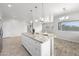 Kitchen island with granite countertop and pendant lighting at 4160 N Kioha Dr, Eloy, AZ 85131