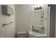 Bathroom with a vanity, sink, toilet and a cabinet for toiletries and towels at 8730 E Dolega Ave, Mesa, AZ 85208