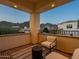 Comfortable balcony seating with mountain views at 3955 E Sierra Vista Dr, Paradise Valley, AZ 85253