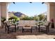 Relaxing patio furniture with mountain views and pool access at 4723 E Desert Park Pl, Paradise Valley, AZ 85253