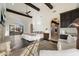 Bright main bedroom with high ceilings, fireplace and access to the bathroom at 21868 E Stacey Rd, Queen Creek, AZ 85142