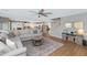Open-concept space seamlessly connects the living room, kitchen, and dining area, perfect for entertaining at 2920 E Shady Spring Trl, Phoenix, AZ 85024