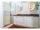 Bathroom with double vanity, granite countertop, and shower at 5730 E Holmes Ave, Mesa, AZ 85206