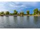 Serene community lake view with lush greenery at 3799 S Skyline Dr, Gilbert, AZ 85297