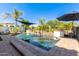 Stunning pool with multiple seating areas and shade structures at 3799 S Skyline Dr, Gilbert, AZ 85297