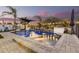 Stunning pool and spa area with outdoor lighting at 3799 S Skyline Dr, Gilbert, AZ 85297