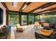 Open living area with hardwood floors, large windows, and comfortable seating at 9556 E Celestial Dr, Scottsdale, AZ 85262