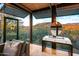 Vanity area with mountain views and large windows at 9556 E Celestial Dr, Scottsdale, AZ 85262