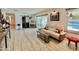 Living room with mid-century modern decor and access to the pool at 895 W Tyson St, Chandler, AZ 85225