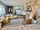 Spacious living room with comfortable seating and a stone fireplace at 895 W Tyson St, Chandler, AZ 85225