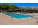 Sparkling community pool with ample deck space at 2425 W Bronco Butte Trl # 2017, Phoenix, AZ 85085