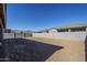 Large backyard with block wall and mountain view at 19020 W Ocotillo Rd, Waddell, AZ 85355