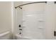 Bright bathroom with a shower and tub at 260 S 165Th Ave, Goodyear, AZ 85338