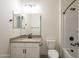 Clean bathroom featuring a single vanity and shower/tub combo at 260 S 165Th Ave, Goodyear, AZ 85338