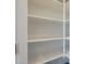 Empty pantry with ample shelving; ready for your storage needs at 6722 N 190Th Dr, Waddell, AZ 85355