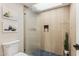 Bathroom with a modern glass shower, stylish tile and spa-like decor at 3059 E Rose Ln, Phoenix, AZ 85016
