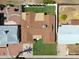 Overhead aerial shot of the entire property showcasing the roof and outdoor spaces at 2236 E Blanche Dr, Phoenix, AZ 85022