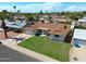 Aerial view of the home showing the well-maintained landscaping and neighborhood at 2236 E Blanche Dr, Phoenix, AZ 85022