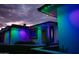 Charming home featuring colorful lights outlining the roofline against a beautiful evening sky at 2236 E Blanche Dr, Phoenix, AZ 85022
