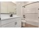 Stylish bathroom featuring modern fixtures and a sleek vanity, exuding contemporary elegance at 12015 W Parkway Ln, Avondale, AZ 85323