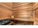 Relaxing private sauna with wood interior at 5676 E Cheney Dr, Paradise Valley, AZ 85253