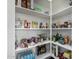 Well-stocked pantry with ample shelving for storage at 22630 E Mewes Rd, Queen Creek, AZ 85142
