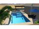 Rendering of a backyard pool with a built in outdoor kitchen and pergola at 19826 W Lincoln St, Buckeye, AZ 85326