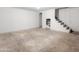Spacious unfinished basement with access to stairs and storage at 634 S Pasadena --, Mesa, AZ 85210