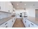 Open concept kitchen with white cabinets, gray countertops, and an island at 20252 W Catalina Dr, Buckeye, AZ 85396