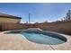 Inviting kidney-shaped pool with a water feature at 130 N Bay Dr, Gilbert, AZ 85233