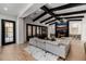 Beautiful living room with wood beam ceilings, fireplace and luxury furniture at 12651 S 71St St, Tempe, AZ 85287