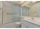 Clean bathroom with shower/tub combo and updated vanity at 25809 S Hollygreen Dr, Sun Lakes, AZ 85248