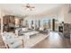 Open floor plan showcasing a living room flowing into a modern kitchen at 3518 N Shadow Trl, Mesa, AZ 85207