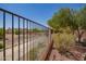 This home features a fenced backyard that offers privacy, rock landscaping, mature trees, and lush greenery at 15115 W Cottonwood St, Surprise, AZ 85374