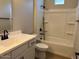 Clean bathroom with white cabinets and a shower/tub combination at 10015 W Verde Ln, Avondale, AZ 85392