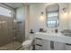 Modern bathroom with a glass shower and vanity at 4946 N Ascent Dr, Scottsdale, AZ 85251