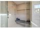 Large shower with built-in bench and glass enclosure at 4946 N Ascent Dr, Scottsdale, AZ 85251