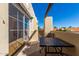 Outdoor patio with seating area and sliding glass doors at 11333 N 92Nd St # 2028, Scottsdale, AZ 85260