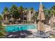 Inviting pool and spa with ample lounge chairs at 11333 N 92Nd St # 2028, Scottsdale, AZ 85260