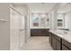 Spacious bathroom with double sinks and a large mirror at 1291 W Treasure Trl, Apache Junction, AZ 85120