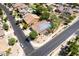 Aerial view showing home, pool, and solar panels at 3365 E Aris Dr, Gilbert, AZ 85298