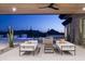 Relaxing patio with outdoor seating and mountain views at 28805 N 114Th St, Scottsdale, AZ 85262