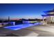 Night view of resort style pool and spa at 28805 N 114Th St, Scottsdale, AZ 85262